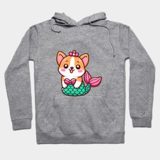 Kawaii corgi girl mermaid Hoodie